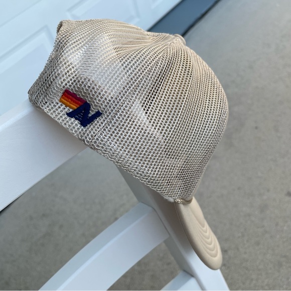 Aviator Nation Beige Trucker Hat with Lightning Bolt - Picture 8 of 12